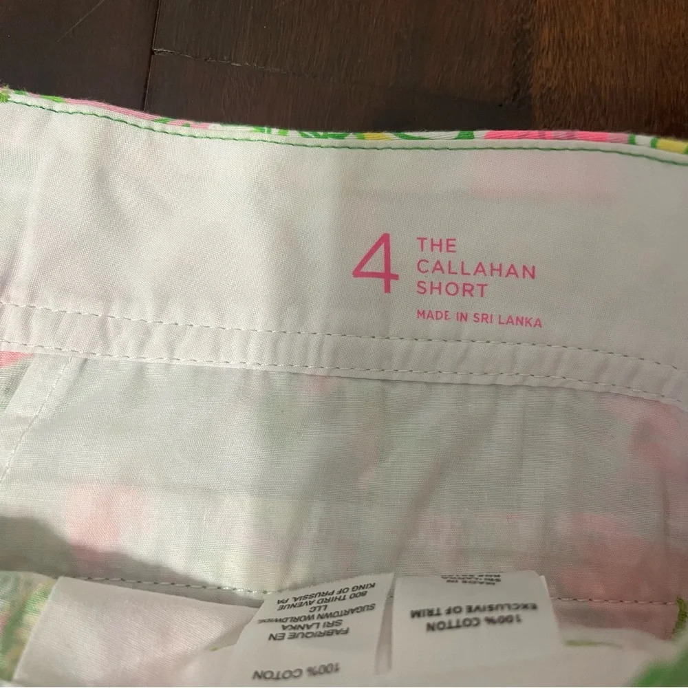Lilly Pulitzer Green and Pink Bermuda Shorts Resort Style - Picture 3 of 9